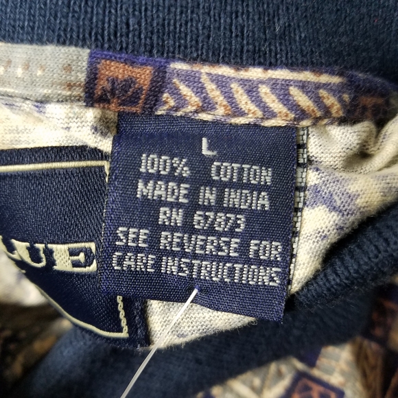 Navy Blue Comfort Platinum Shirt Size Large.Pit to pit approx:  24 inches Rig - Picture 6 of 7